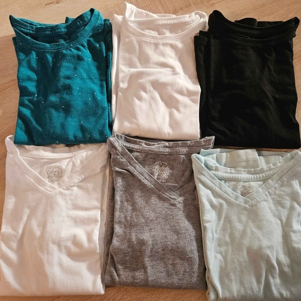 Girl's Sz 7/8 Long Sleeve Shirt Lot x5